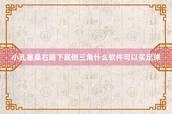 小孔塞桑右路下底倒三角什么软件可以买足球