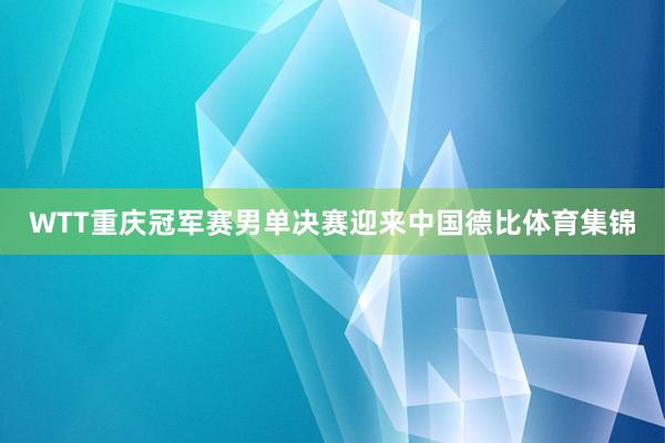 WTT重庆冠军赛男单决赛迎来中国德比体育集锦