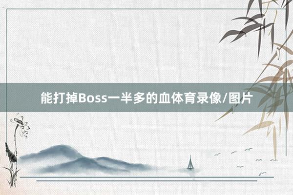 能打掉Boss一半多的血体育录像/图片